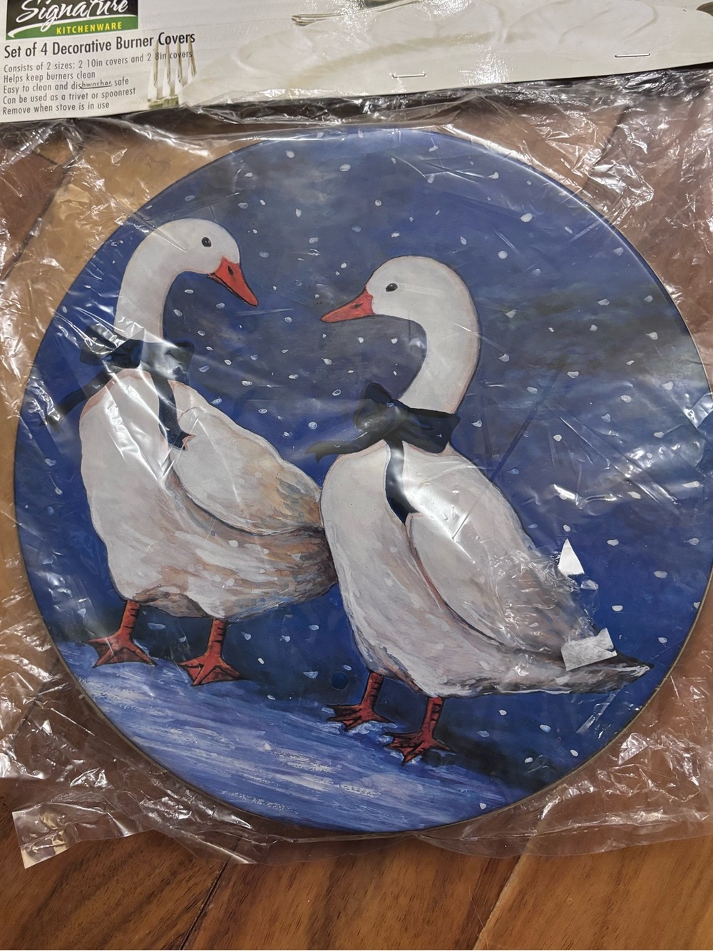 Vintage Burner Covers- Country Geese